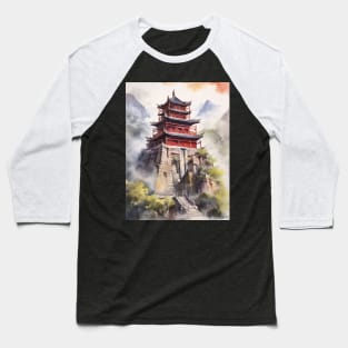 Oriental Imperial Mountain Temple Baseball T-Shirt